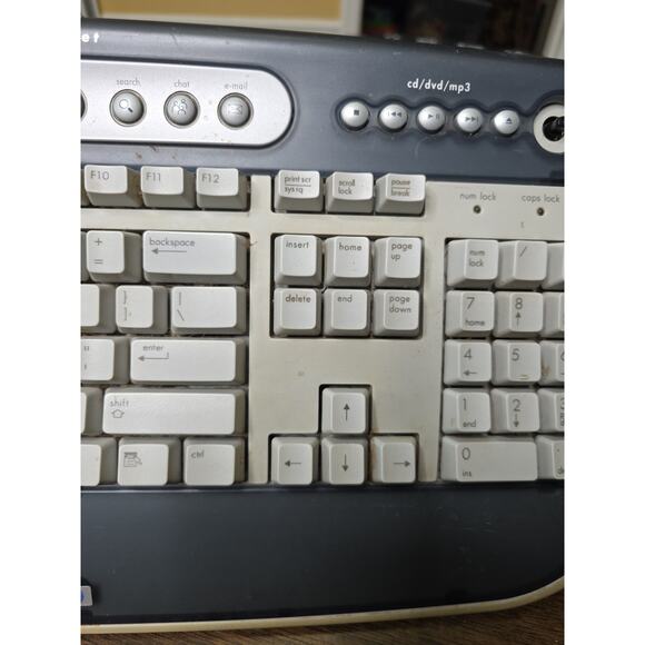 HP 5308 USB Keyboard Wired w Multimedia Buttons VTG Original-Works! - Picture 10 of 16